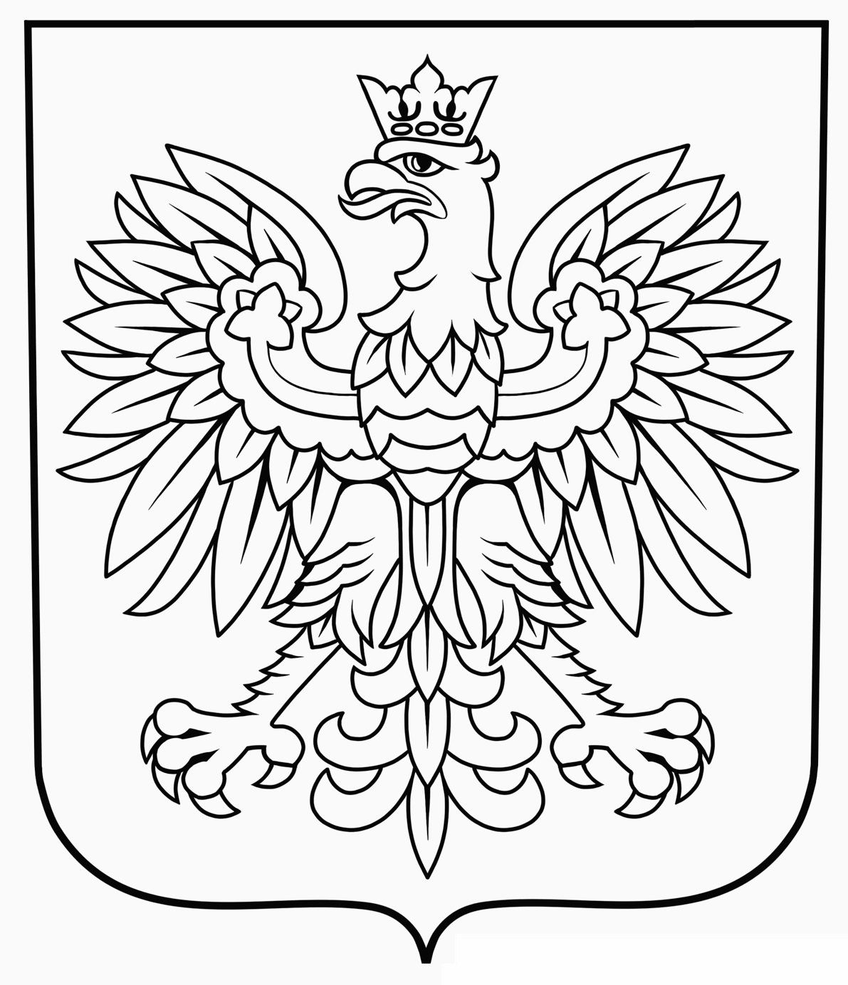 Online coloring book: Coat of arms of Poland coloring page